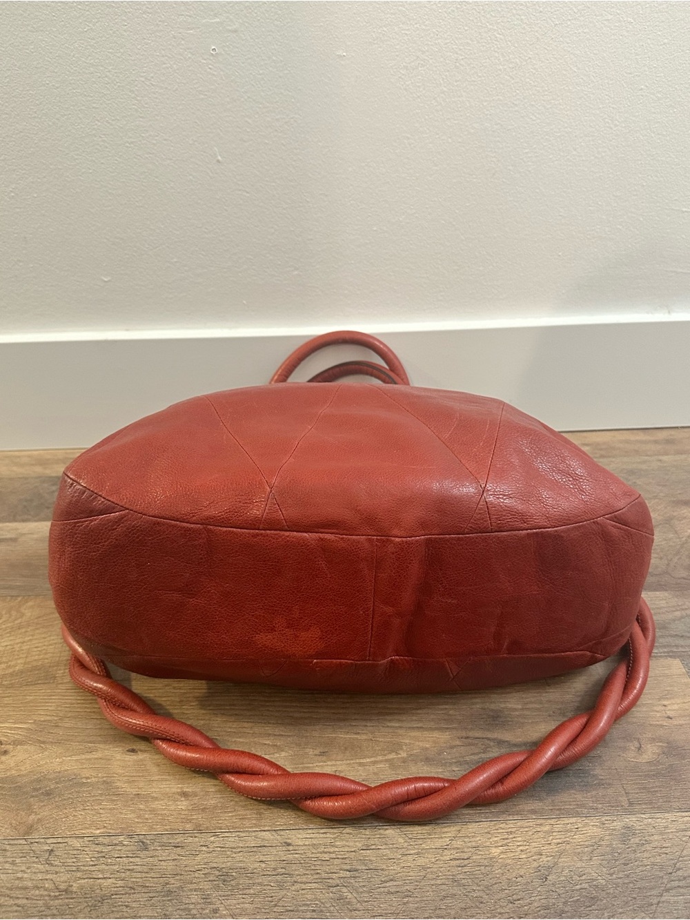 Coach Kira 13930 Red Leather Satchel Shoulder Bag w/ Detachable Braided Strap - Picture 13 of 16